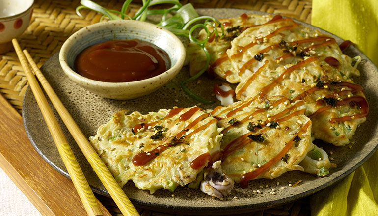 Okonomiyaki calamari pancake recipe